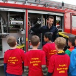 Jedes Kind bekam ein eigenes T-Shirt "Projekt Feuerwehr Ohe"