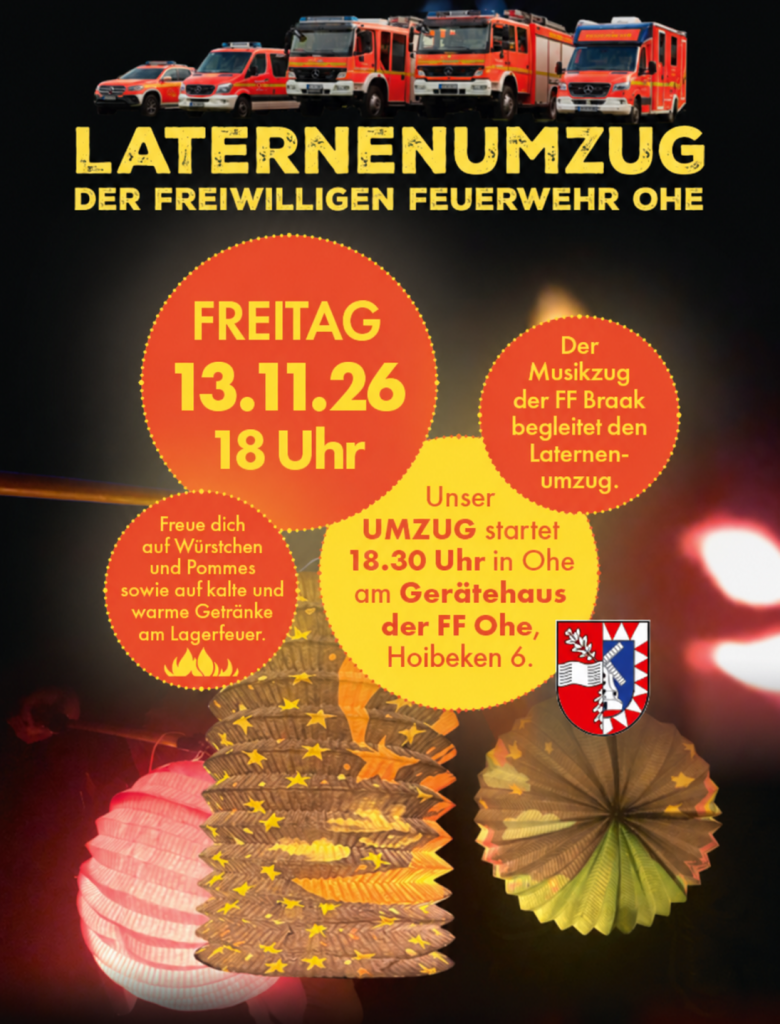 Laternenumzug der Feuerwehr Ohe 2026